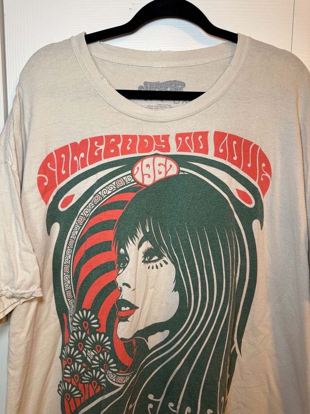 Jefferson Airplane Somebody To Love 1967 Psychedelic Rock Graphic T-Shirt L/XL